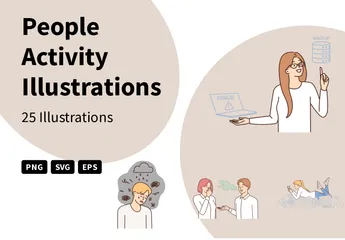 Activité des personnes Illustration Pack