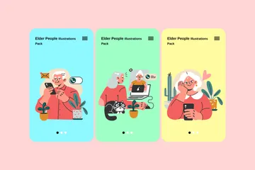 Les personnes âgées Pack d'Illustrations