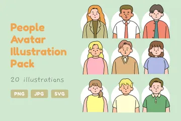 Avatar de personnes Pack d'Illustrations