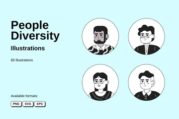 Diversité des personnes Pack d'Illustrations