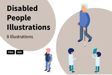 Personnes handicapées Pack d'Illustrations