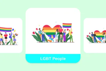 Pessoas LGBT Pacote de Ilustrações