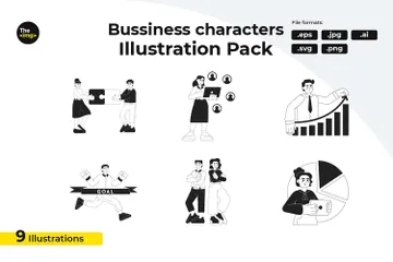 Diversidade de pessoas e negócios Pacote de Ilustrações