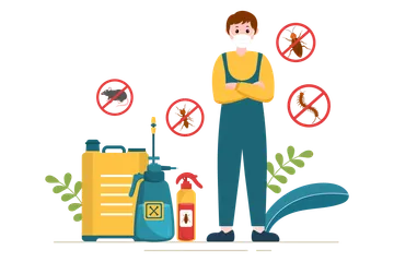 Pest Control Service Illustration Pack