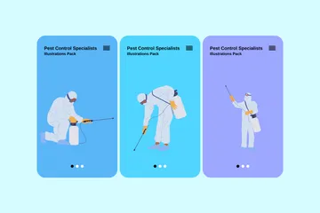 Pest Control Specialists Illustration Pack
