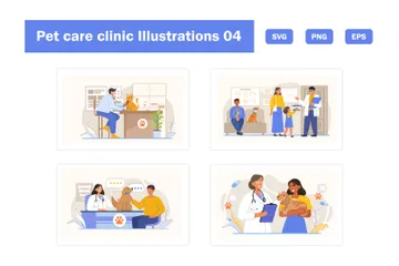 Pet Care Clinic Illustration Pack