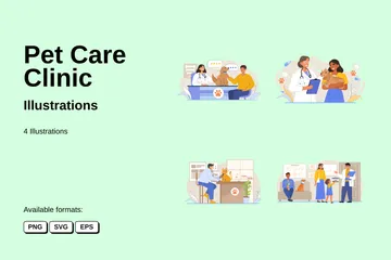 Pet Care Clinic Illustration Pack