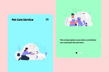 Pet Care Service Illustration Pack