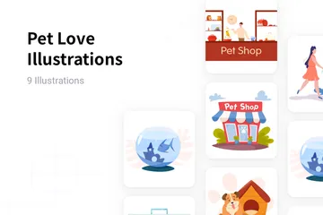 Pet Love Illustration Pack