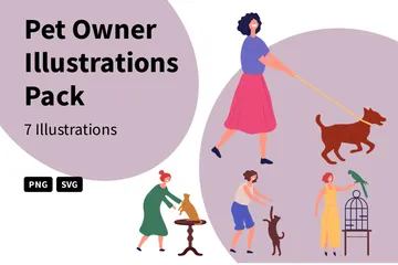 Pet Owner Illustration Pack