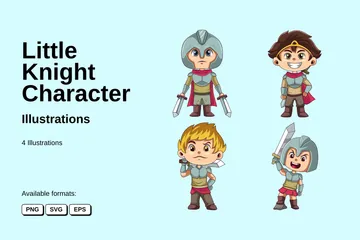 Personnage du petit chevalier Pack d'Illustrations