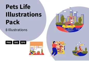 Pets Life Illustration Pack