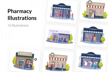 Pharmacie Pack d'Illustrations