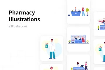 Pharmacie Pack d'Illustrations