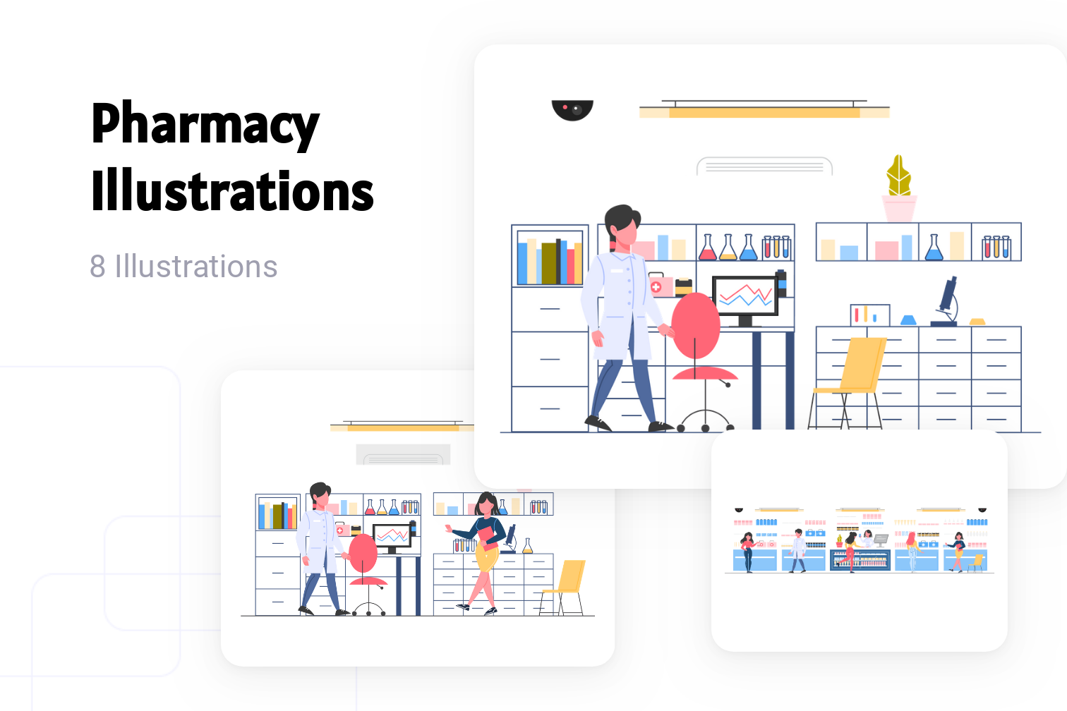 Premium Pharmacy Illustration pack from People Illustrations