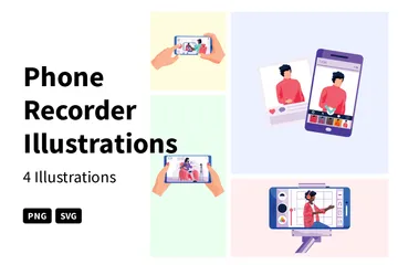 Phone Recorder Illustration Pack