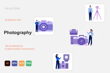 Journée de la photographie Pack d'Illustrations