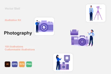 Photography Day Illustration Pack