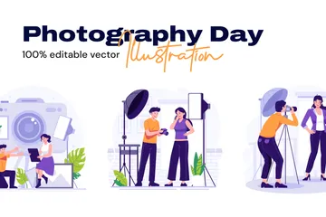 Photography Day Illustration Pack