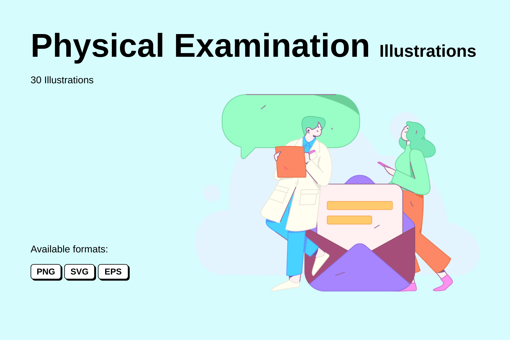 Physical Examination Illustration Pack - 30 Free Download Healthcare ...