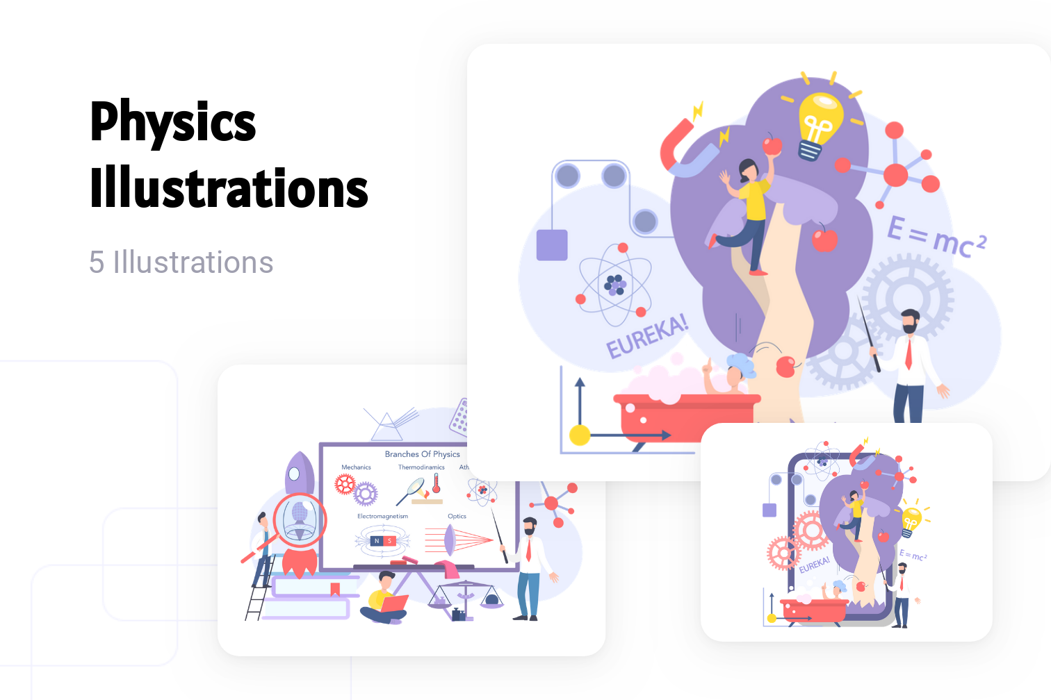 Premium Physics Illustration pack from Science & Technology Illustrations