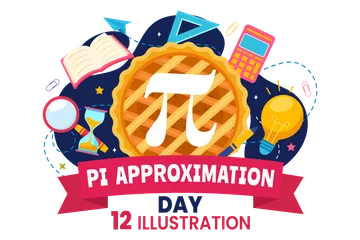 Pi Approximation Day Illustration Pack