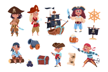 Piratas Pacote de Ilustrações