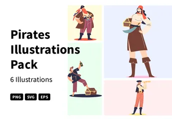 Piratas Pacote de Ilustrações