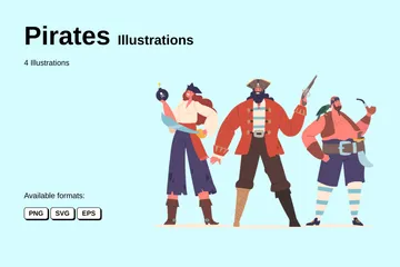 Piratas Pacote de Ilustrações