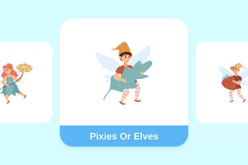 Pixies Or Elves Illustration Pack