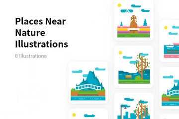 Places Near Nature Illustration Pack