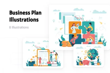 Plan de negocios Paquete de Ilustraciones