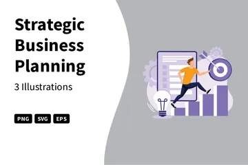 Planejamento Estratégico de Negócios Pacote de Ilustrações