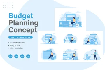 Planejamento Orçamentário Pacote de Ilustrações