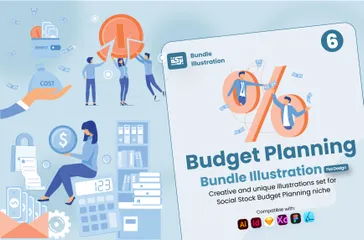 Planification budgétaire Pack d'Illustrations