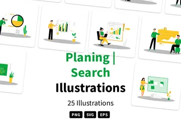 Planing | Search Illustration Pack