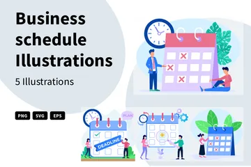 Calendrier des affaires Illustration Pack