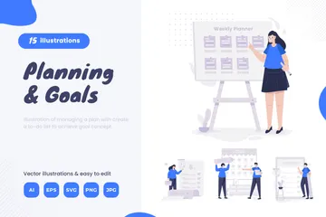 Planning And Goals Illustration Pack