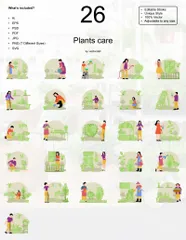Plants Care Illustration Pack
