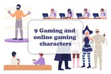 Playing Games Illustration Pack