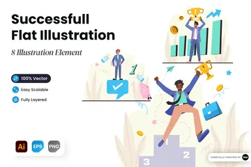 Succès complet Pack d'Illustrations