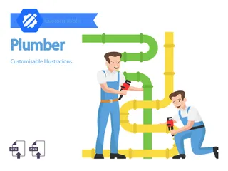 Plumber Illustration Pack