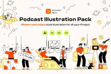 Podcast Illustration Pack