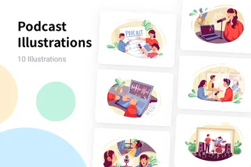 Podcast Pack d'Illustrations