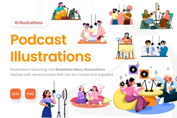 Podcast Illustration Pack