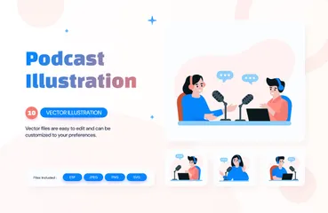 Podcast Pack d'Illustrations