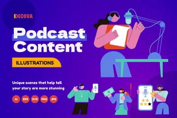 Podcast Content Illustration Pack