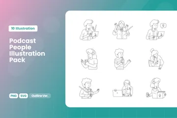 Podcast Illustration Pack