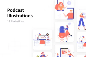 Podcast Illustration Pack