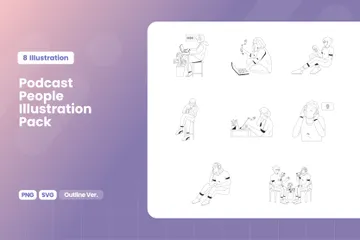 Podcast Illustration Pack